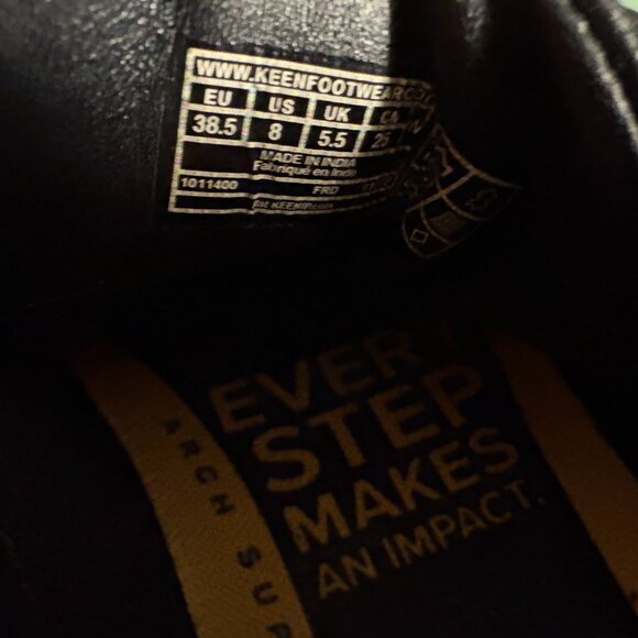 Womens Keen Black Leather Presidio Hiking Comfort Sneakers  Size 8 - Picture 9 of 9